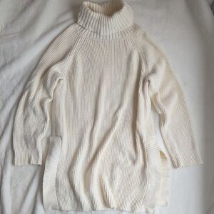 Kate Spade Cozy Chunky Cashmere Cream Turtleneck Sweater